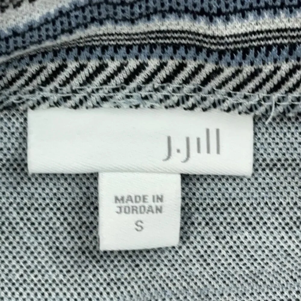 J. Jill Skirt Women’s Size S Blue Geometric Aztec Stretch Knit Pull On Faux Wrap